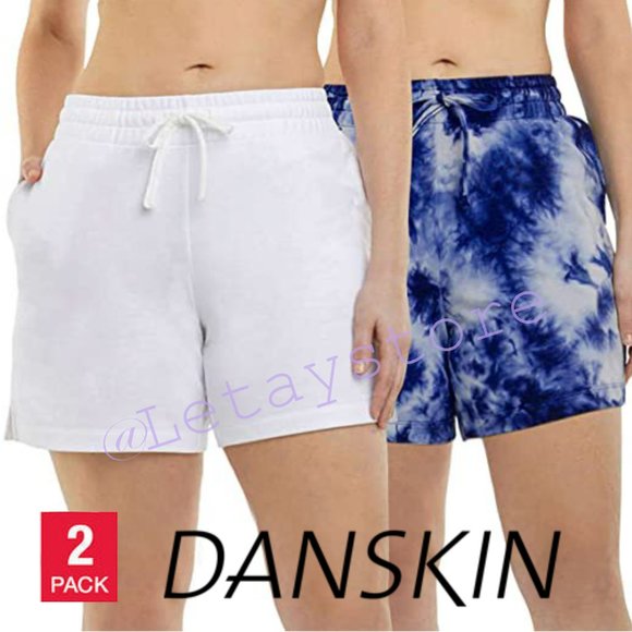 Danskin Pants - NWT Danskin 2-pack Tie Dye Soft Cotton French Terry Active Short